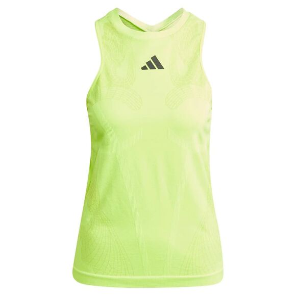 ADIDAS Seamless Tennis Y-Tank Lucid Lemon IJ0485 NEW Women's Large - Picture 2 of 6